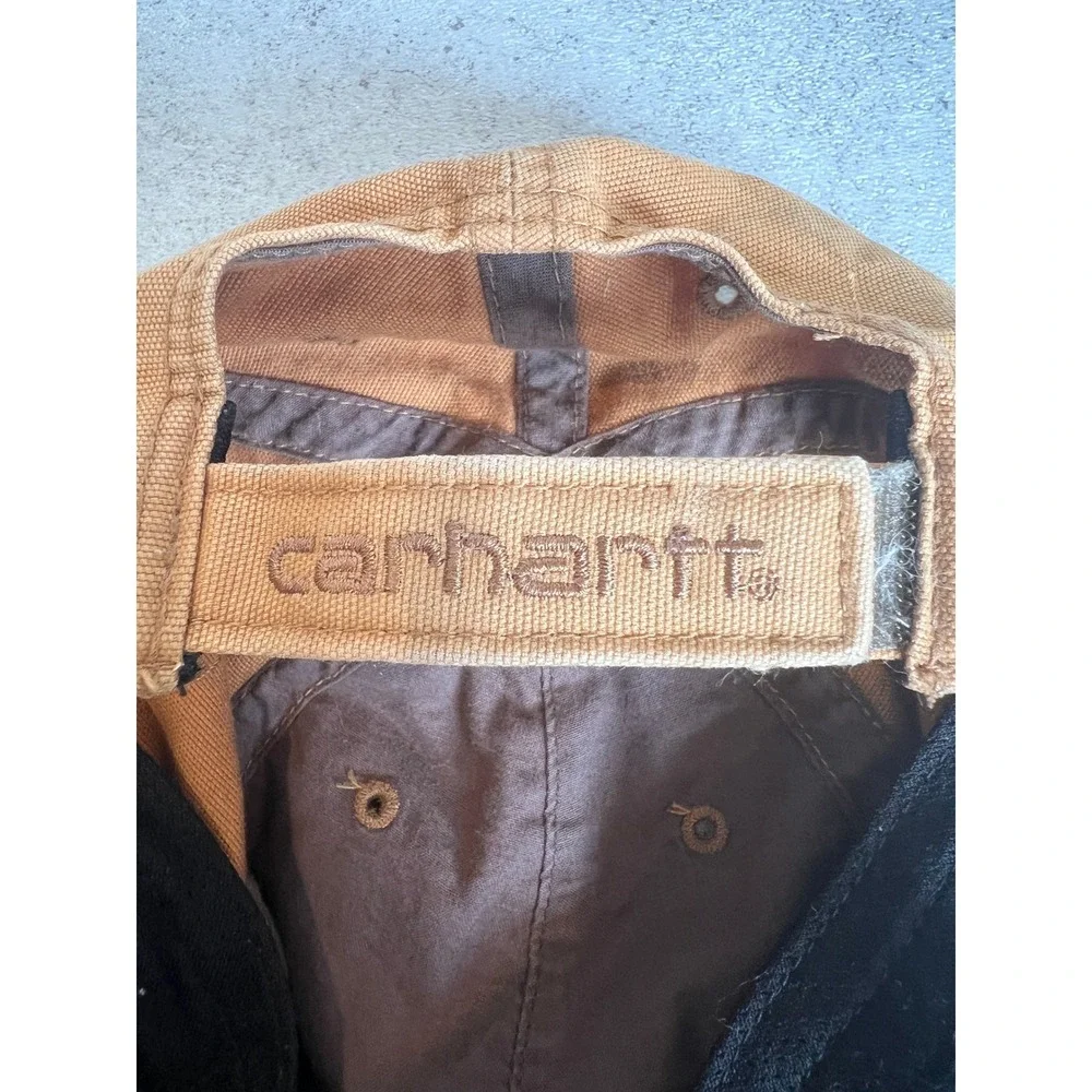 Carhartt Canvas Baseball Cap OS Brown Adjustable Gorpcore Streetwear Rugged